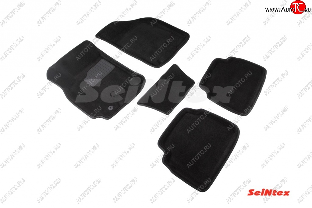 4 849 р. Комплект 3D ковриков в салон Seintex  Chevrolet Lacetti ( седан,  универсал,  хэтчбек) (2002-2013) (Чёрный)