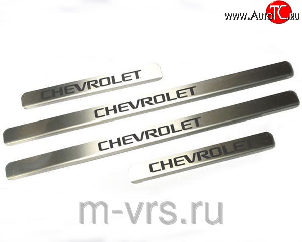679 р. Накладки на порожки автомобиля M-VRS (нанесение надписи методом окраски)  Chevrolet Lacetti ( седан,  универсал,  хэтчбек) (2002-2013)