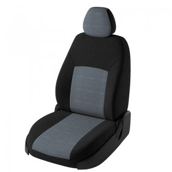 4 849 р. Чехлы для сидений Дублин (жаккард) Chevrolet Lacetti седан (2002-2013) (Черный, вставка Стежок серый). Увеличить фотографию 1