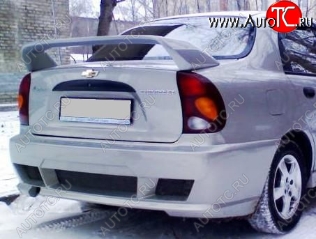 3 579 р. Спойлер крышки багажника Атланта (стекловолокно).  Chevrolet Lanos  T100 (2002-2017) (Неокрашенный)