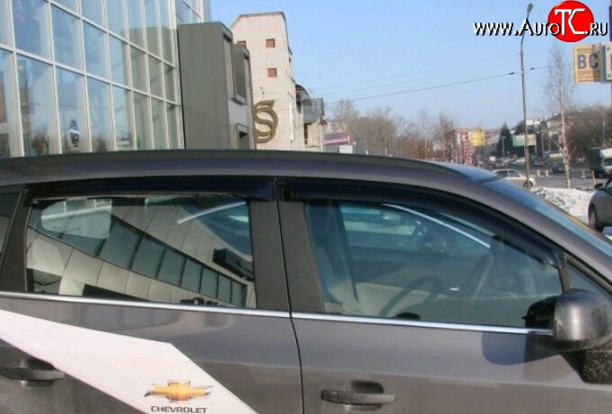 999 р. Комплект дефлекторов окон (ветровиков) 4 шт. Russtal  Chevrolet Orlando (2011-2018)