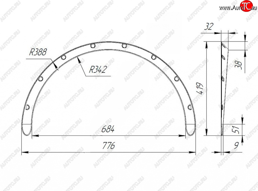 2 769 р. Универсальные накладки на колёсные арки RA (30 мм) Opel Zafira С дорестайлинг (2011-2016) (Шагрень: 4 шт. (2 мм))