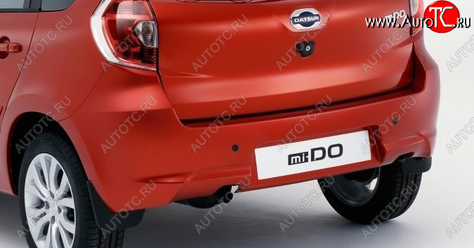 7 349 р. Бампер задний DATSUN  Datsun mi-DO (2014-2024) (Неокрашенный с отверстием под парктроник)