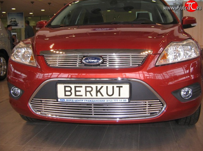 4 999 р. Декоративная вставка решетки радиатора Berkut Ford Focus 2 хэтчбэк 5 дв. рестайлинг (2007-2011)