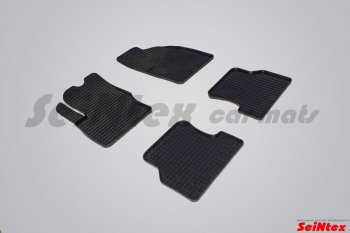 4 599 р. Износостойкие резиновые коврики в салон Сетка Seintex Ford Focus 2  седан дорестайлинг (2004-2008). Увеличить фотографию 1