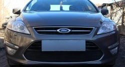 1 469 р. Защитная сетка на бампер Russtal (черная)  Ford Mondeo (2010-2014). Увеличить фотографию 1