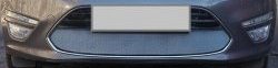 1 539 р. Защитная сетка на бампер Russtal (хром)  Ford Mondeo (2010-2014). Увеличить фотографию 1
