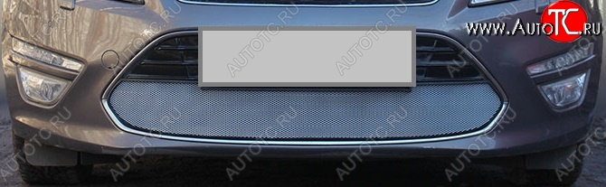 1 539 р. Защитная сетка на бампер Russtal (хром)  Ford Mondeo (2010-2014)