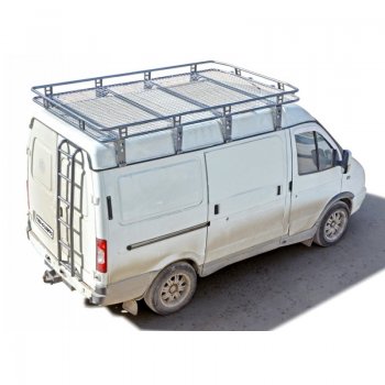 Багажник - платформа экспедиционный Трофи (с сеткой, 2900х1700х 160 мм) ГАЗ Соболь 2752 дорестайлинг цельнометаллический фургон (1998-2002)