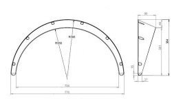 3 049 р. Универсальные накладки на колёсные арки RA (90 мм, комплект)   (Поверхность глянец (под окраску)). Увеличить фотографию 1