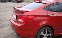 2 799 р. Козырёк на заднее лобовое стекло Sport v2  Hyundai Solaris  1 седан (2010-2017), KIA Rio  3 QB (2011-2017) (Неокрашенный). Увеличить фотографию 3