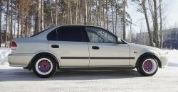 4 299 р. Универсальные фендера на колёсные арки RA (вынос 50 мм, комплект) Acura CL YA1 купе (1996-1999) (Поверхность глянец (под окраску)). Увеличить фотографию 6