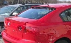 4 599 р. Козырёк на заднее стекло CT v2  Mazda 3/Axela  BK (2003-2006) (Неокрашенный). Увеличить фотографию 2