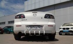 2 679 р. Диффузор заднего бампера Крокодил Mazda 3/Axela BK дорестайлинг седан (2003-2006) (Неокрашенный). Увеличить фотографию 1