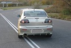 4 749 р. Накладка на задний бампер Style  Mazda 3/Axela  BK (2003-2006) (Неокрашенная). Увеличить фотографию 1