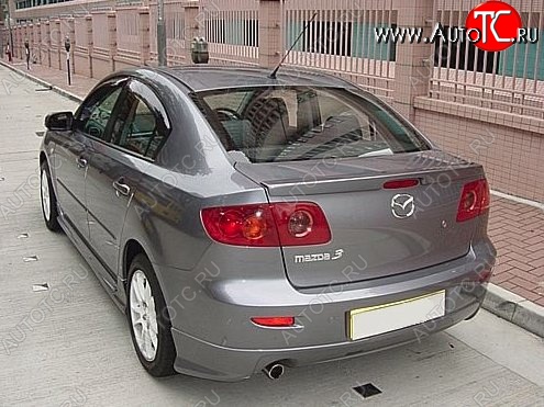 4 599 р. Лип спойлер CT  Mazda 3/Axela  BK (2003-2009) (Неокрашенный)