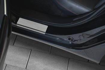 1 569 р. Накладки порожков салона Russtal  Mazda 6  GJ (2012-2015) (нержавейка зеркальная). Увеличить фотографию 3