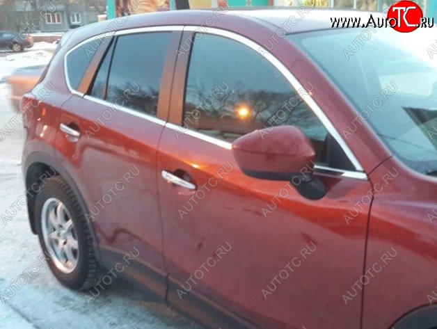 2 849 р. Накладки на нижнюю часть окон дверей СТ  Mazda CX-5  KE (2011-2017) (Неокрашенные)