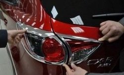 3 799 р. Накладки на фонари СТ  Mazda CX-5  KE (2011-2017) (Неокрашенные). Увеличить фотографию 1