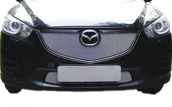 1 639 р. Защитная сетка радиатора Russtal  Mazda CX-5  KE (2011-2014) (Верхняя чёрная). Увеличить фотографию 3