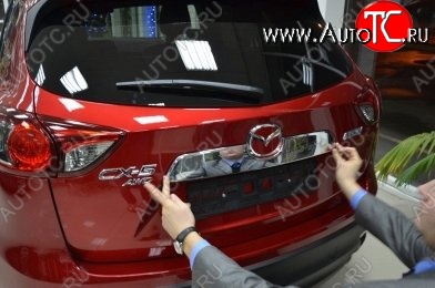 3 349 р. Накладка на крышку багажника СТ  Mazda CX-5  KE (2011-2017)