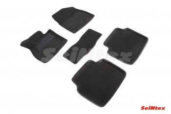 4 799 р. Комплект ворсовых ковриков в салон Seintex (3D)  Mazda 6  GJ (2012-2024) (Черный). Увеличить фотографию 3