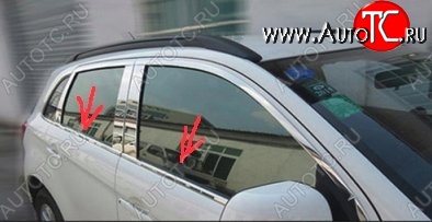 3 599 р. Нижние накладки на окна дверей СТ  Mitsubishi ASX (2010-2016) (Неокрашенные)