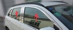 6 899 р. Верхние накладки на окна дверей СТ  Mitsubishi ASX (2010-2016) (Неокрашенные). Увеличить фотографию 1
