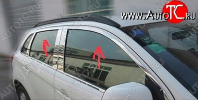 6 899 р. Верхние накладки на окна дверей СТ  Mitsubishi ASX (2010-2016) (Неокрашенные)