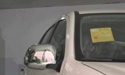 4 199 р. Накладки на зеркала СТ  Mitsubishi ASX (2010-2016) (Неокрашенные). Увеличить фотографию 2