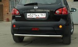 6 149 р. Защита заднего бампера 63,5 мм Nissan Qashqai 1 дорестайлинг (2007-2010). Увеличить фотографию 1