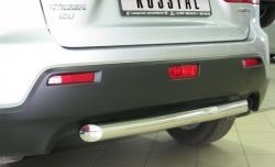 Защита заднего бампера (Ø63 мм, нержавейка) Russtal Mitsubishi ASX дорестайлинг (2010-2012)