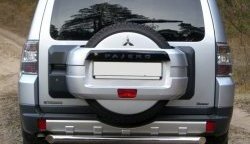 14 699 р. Защита заднего бампера (Ø76 мм, нержавейка) Russtal  Mitsubishi Pajero  4 V90 (2006-2011). Увеличить фотографию 1