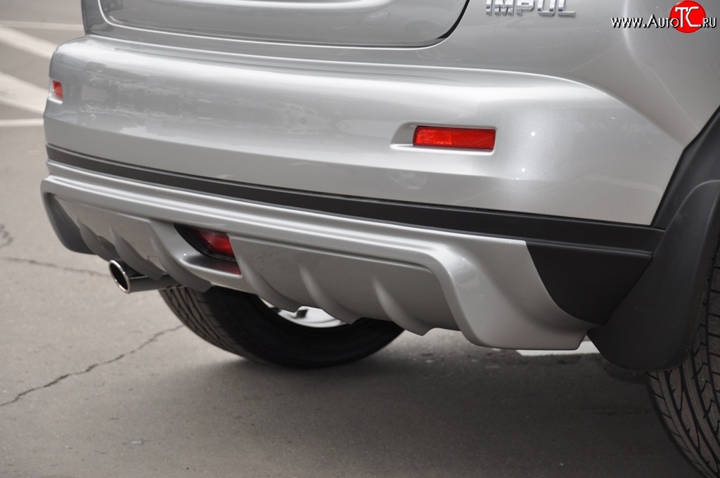 3 999 р. Накладка на задний бампер Impul  Nissan Juke  1 YF15 (2010-2014) (Неокрашенная)