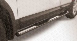 15 299 р. Защита порогов из трубы d76 мм с пластиковыми вставками для ног Slitkoff  Nissan Qashqai  1 (2010-2013) (Нержавейка, Полированная). Увеличить фотографию 1