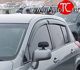 999 р. Комплект дефлекторов окон (ветровиков) 4 шт. (хетчбек) Russtal  Nissan Tiida  1 хэтчбэк (2004-2007)
