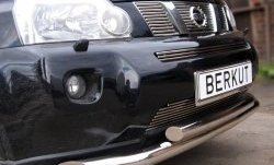 5 899 р. Декоративная вставка решетки радиатора T31 Berkut Nissan X-trail 2 T31 дорестайлинг (2007-2011). Увеличить фотографию 1