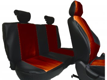 3 999 р. Универсальные чехлы сидений X-DRIVE Уаз 315195 Хантер (2003-2024) (черный/коричневый). Увеличить фотографию 1
