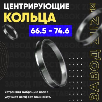 Алюминиевое центровочное кольцо (4 шт) ЗУЗ 66.5 x 74.6 Haval Jolion (2020-2024) 