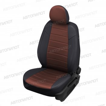 13 849 р. Чехлы сидений (экокожа/алькантара) Автопилот Chevrolet Lacetti седан (2002-2013) (черный/шоколад). Увеличить фотографию 1