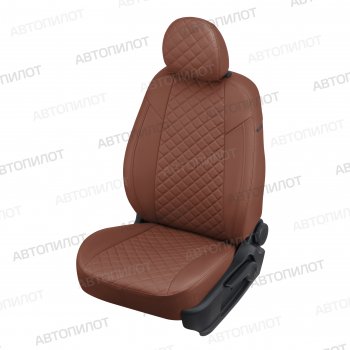 14 499 р.  Чехлы сидений (экокожа) Автопилот Ромб  KIA Soul  1 AM (2008-2014) (коричневый). Увеличить фотографию 1