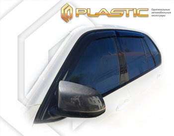 2 169 р. Дефлектора окон CA-Plastic  BMW X5  F15 (2013-2018) (classic полупрозрачный, без хром. молдинга). Увеличить фотографию 1