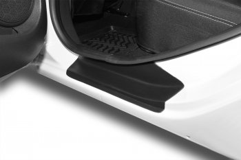 1 279 р. Накладки на порожки автомобиля Petroil Tuning  Renault Logan  2 (2014-2024) (Пластиковые). Увеличить фотографию 2