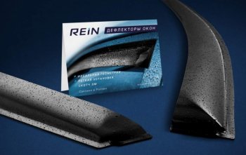 1 129 р. Дефлектора окон REIN (накладные)  Renault Megane  седан (2002-2009). Увеличить фотографию 3