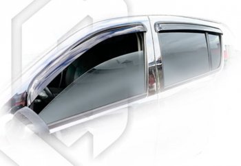 2 059 р. Дефлектора окон CA-Plastiс  Renault Sandero  (BS) (2009-2014) (Classic полупрозрачный, Без хром.молдинга). Увеличить фотографию 1