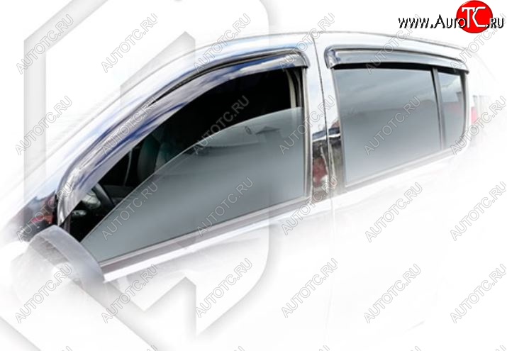 2 059 р. Дефлектора окон CA-Plastiс  Renault Sandero  (BS) (2009-2014) (Classic полупрозрачный, Без хром.молдинга)