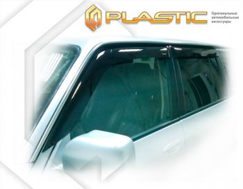 2 259 р. Ветровики дверей CA-Plastic  Nissan Patrol  5 (1997-2004) (Classic полупрозрачный, Без хром. молдинга). Увеличить фотографию 1