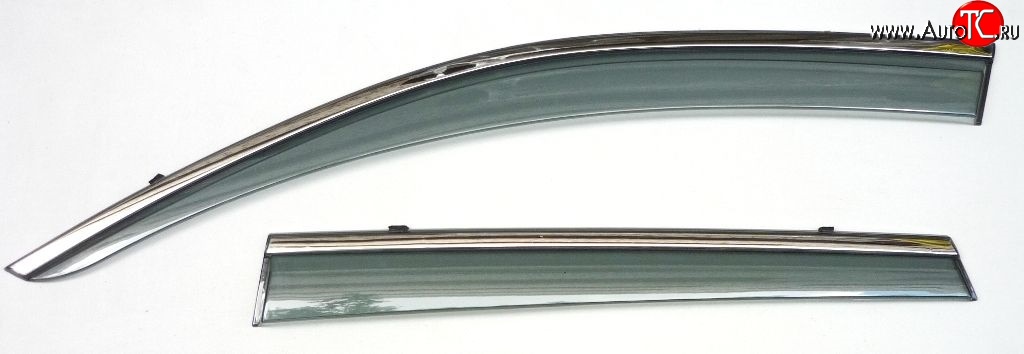 1 999 р. Ветровики Artway с металлизированым молдингом  Skoda Octavia  A7 (2012-2017)