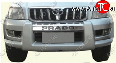 19 449 р. Накладка на передний бампер CT  Toyota Land Cruiser Prado  J120 (2002-2009) (Неокрашенная)