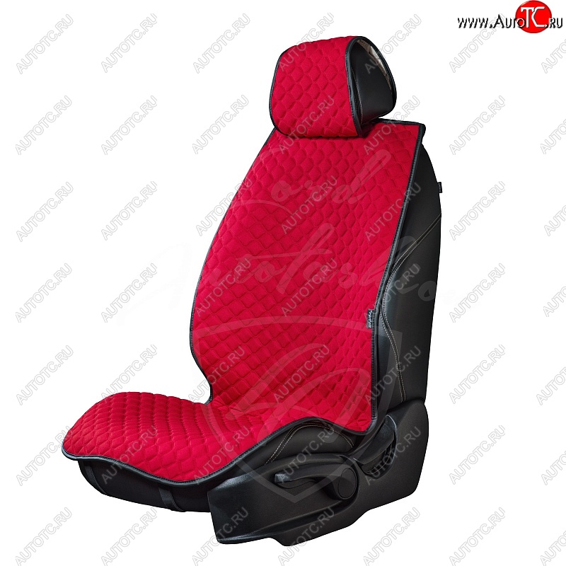 5 299 р. Универсальная накидка на сиденья Lord Autofashion Кристалл (трикотаж, 4 места) Honda Fit GE дорестайлинг (2007-2010) (Красный)